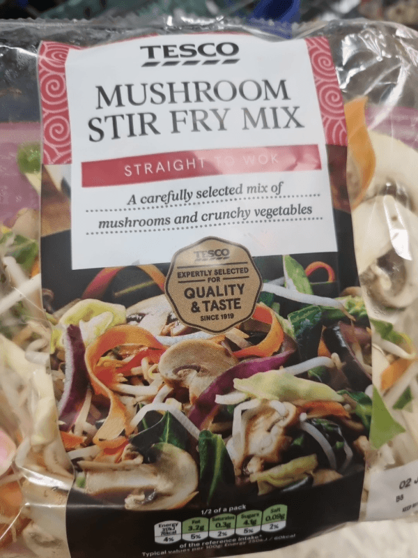 Tesco Mushroom Stir Fry Mix