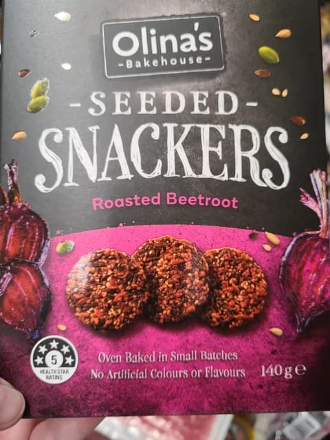 Olina'S Bakehouse Seeded Snackers Roasted Beetroot