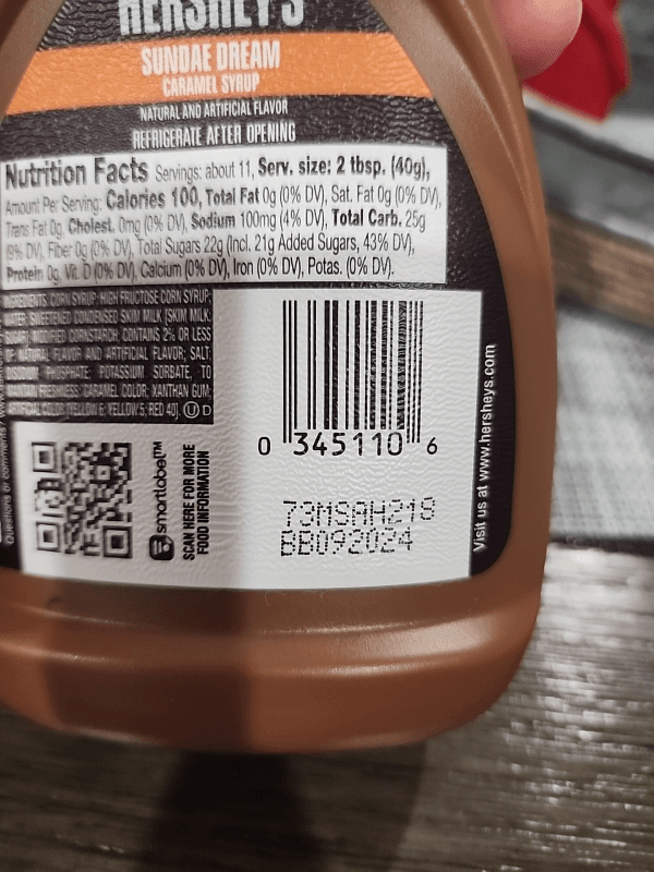 Hershey'S Sundae Dream Caramel Syrup