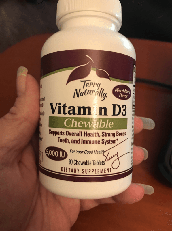 Terry Naturally Mixed Berry Flavor Chewable Vitamin D3 5,000 Iu