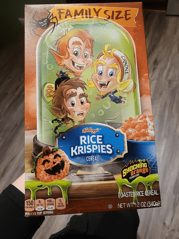 Kellog'S Rice Krispies Cereal Shocking Orange Toasted Rice Cereal