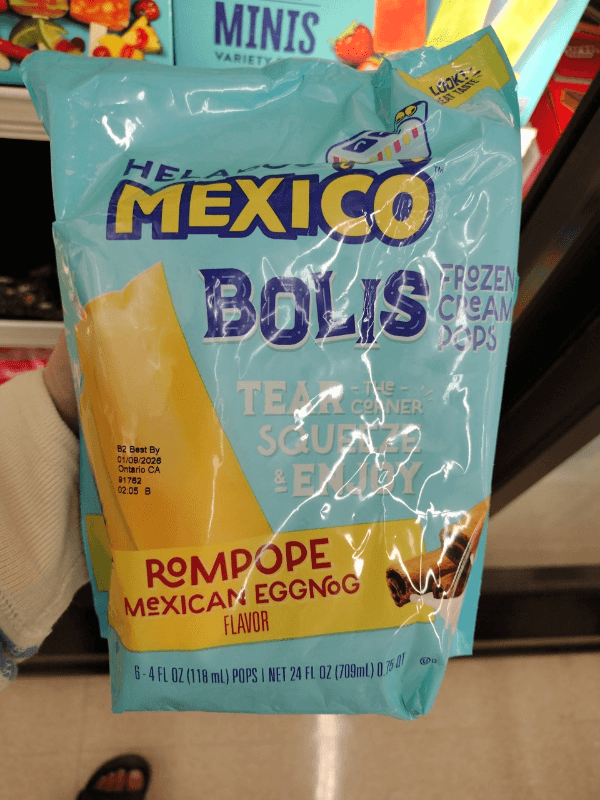 Helados Mexico Rompope Mexican Eggnog Bolis Cream Pops