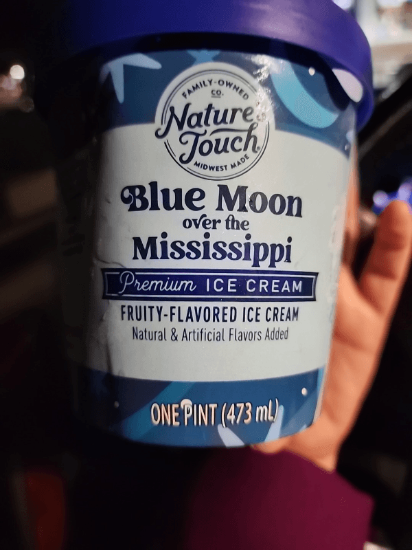 Nature'S Touch Blue Moon Over The Mississippi Premium Fruity-Flavored Ice Cream