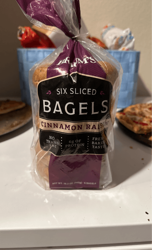 Braum'S Cinnamon Raisin Six Sliced Bagels