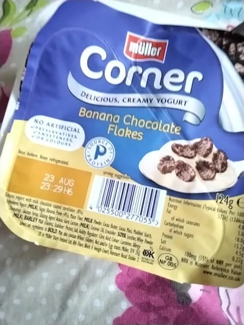 Muller Corner Banana Chocolate Flakes Yogurt