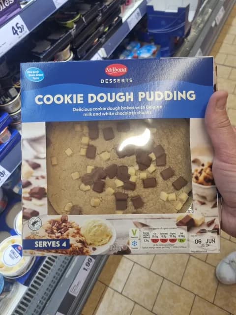 Milbona Desserts Cookie Dough Pudding