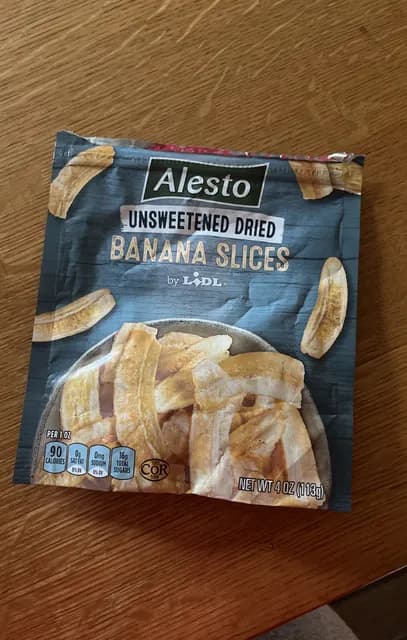 Lidl Alesto Unsweetened Dried Banana