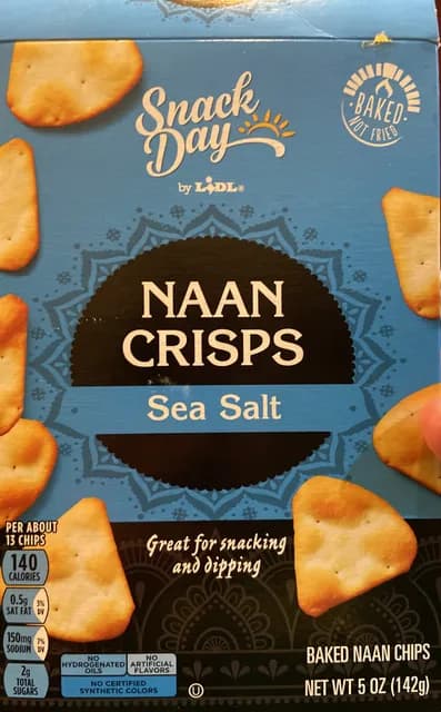 Snack Day Naan Crisps Sea Salt