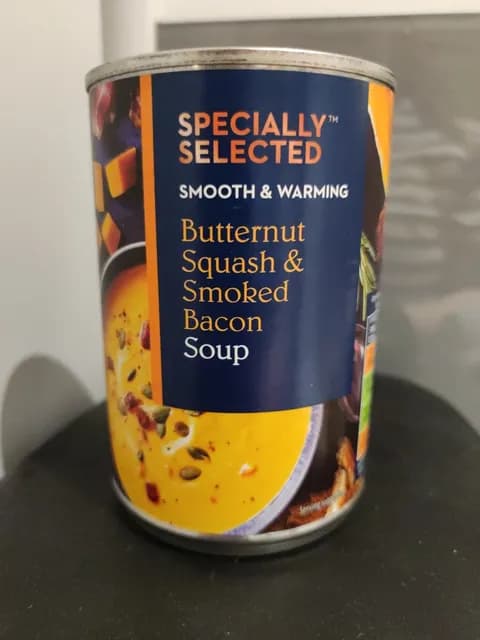 Specially Selected Smooth & Warming Butternut Squash & Smooked Bacon Soup