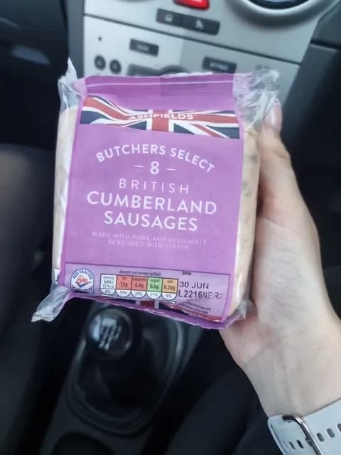 Ashfields Butchers Select 8 British Cumberland Sausages