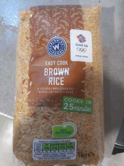Worldwide Foods Easy Cook Brown Rice