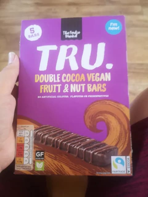 The Foodie Market Tru Double Cocoa Vegan Fruit & Nut Bars