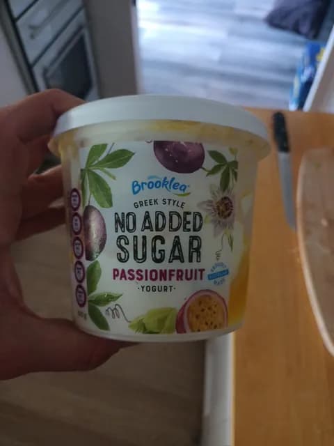 Brooklea Greek Style No Added Sugar Passion Fruit Yogurt
