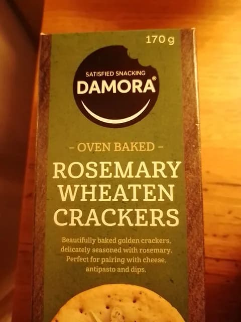 Damora Oven Baked Rosemary Wheaten Crackers