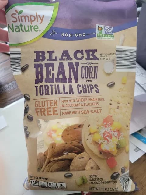 Is it Gluten Free? Simply Nature Non-gmo Black Bean Corn Tortilla Chips