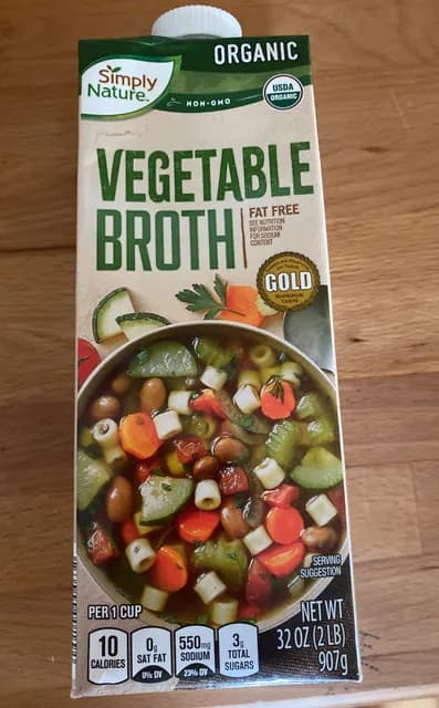 Simply Nature Organic Non-gmo Vegetable Broth Fat Free