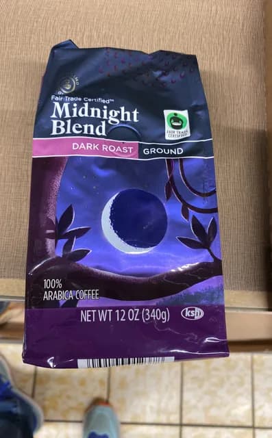 Barissimo Coffee Midnight Blend Dark Roast Ground 100% Arabica Coffee