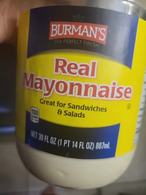 Is it Fish Free? Burman's Real Mayonnaise