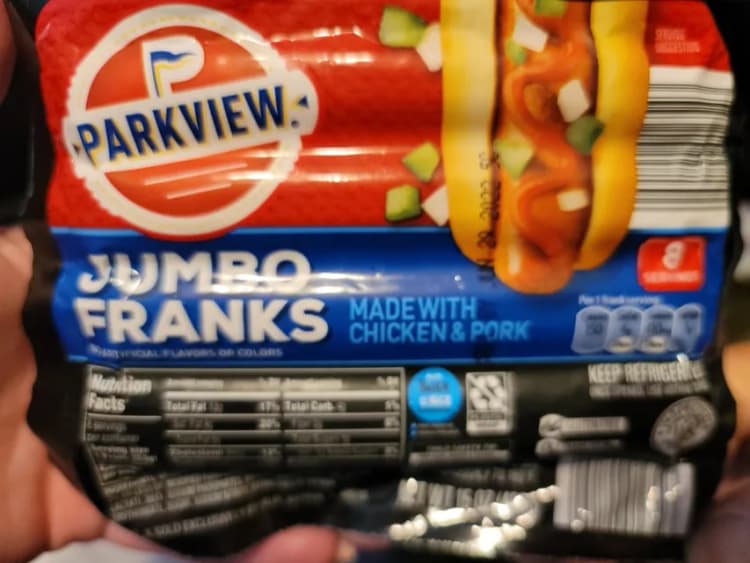 Parkview Jumbo Franks Made With Chicken & Pork