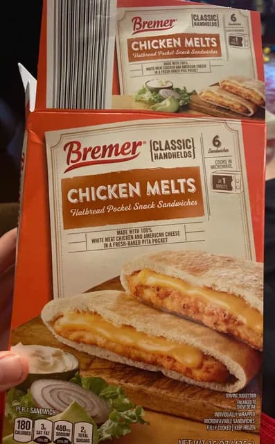 Bremer Classic Handhelds Chicken Melts