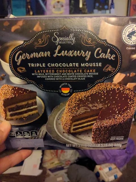 Specially Selected German Luxury Cake Triple Chocolate Mousse Layered Chocolate Cake