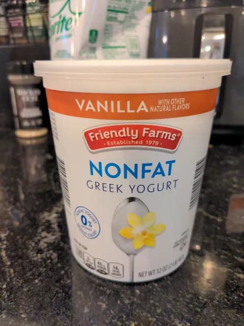 Friendly Farms Nonfat Greek Yogurt Vanilla
