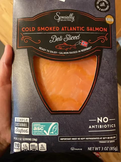 Specially Selected Deli Sliced Cold Smoked Atlantic Salmon