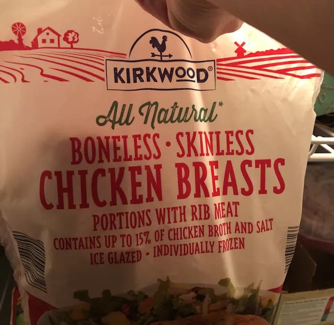 Kirkwood All Natural Boneless Skinless Chicken Breasts Portions With Rib Meat