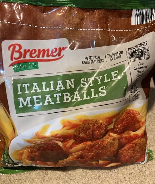 Bremer Italian Style Meatballs, Family Size