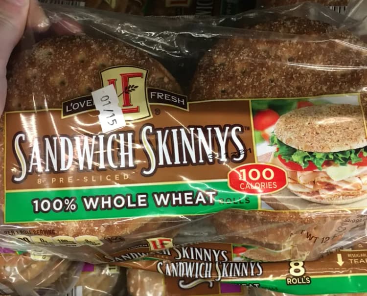 L'Oven Fresh Sandwich Skinnys 100% Whole Wheat Rolls