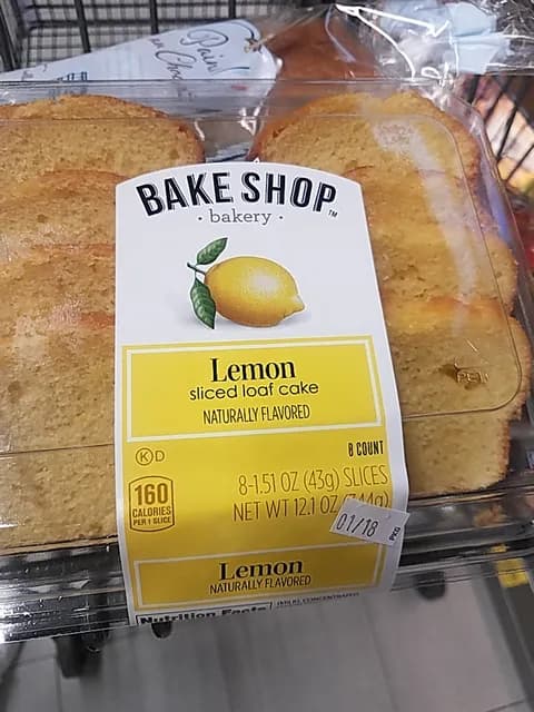 Bake Shop Bakery Lemon Sliced Loaf Cake