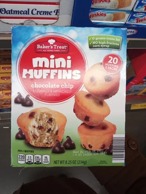 Is it Peanut Free? Baker’s Treat Mini Muffins Chocolate Chip