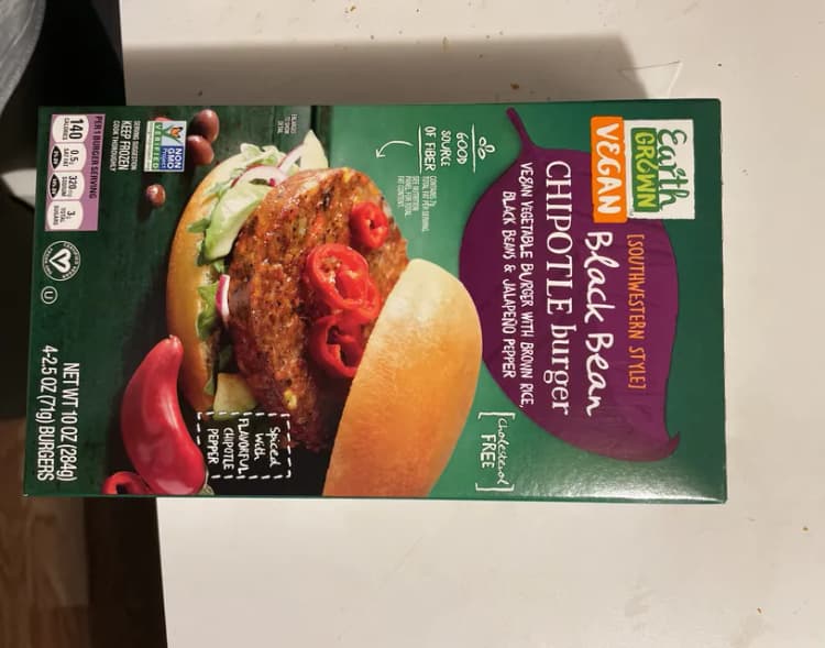 Earth Grown Black Bean Chipotle Burger