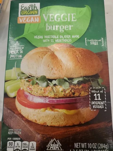Earth Grown Vegan Veggie Burger