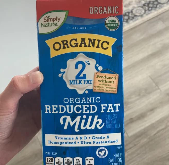 Simply Nature Organic Reduced Fat Milk