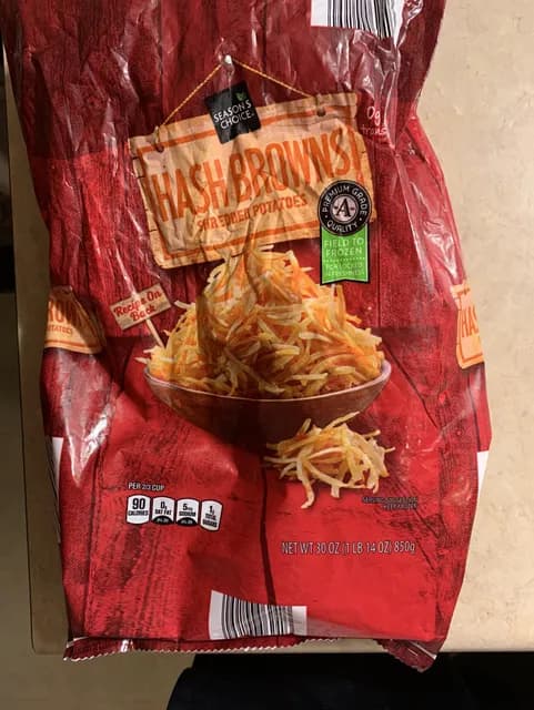 Is it Artificial Food Coloring Free? Season's Choice Hash Browns Shredded Potatoes