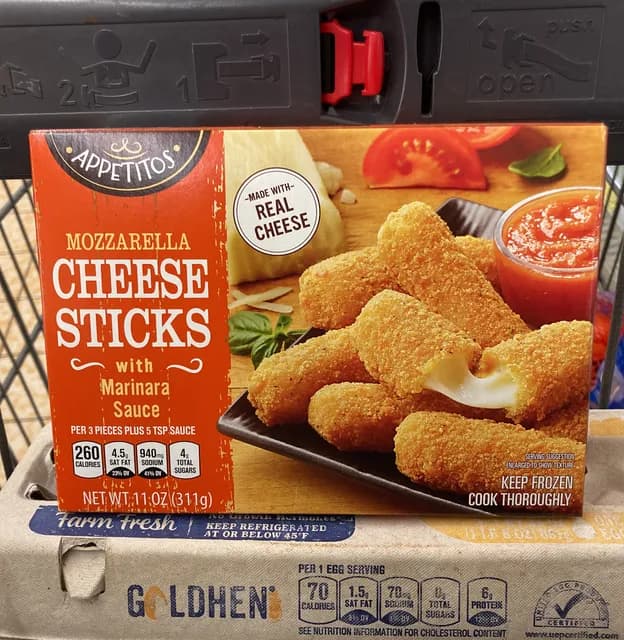 Appetitos Mozzarella Cheese Sticks With Marinara Sauce