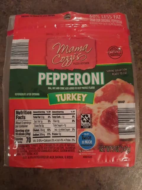 Is it Gluten Free? Mama Cozzi's Pizza Kitchen Turkey Pepperoni