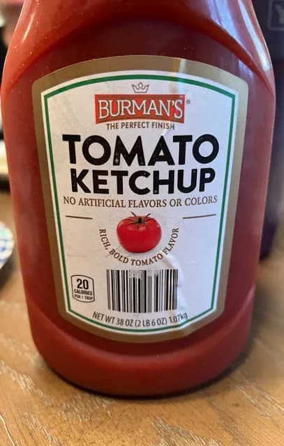 Is it Gluten Free? Burman's Tomato Ketchup