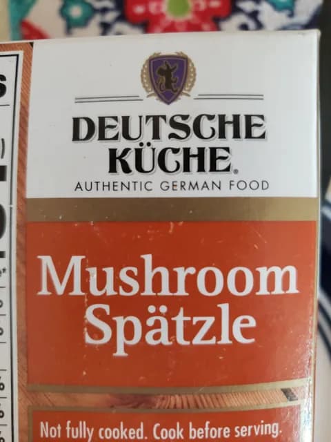 Deutsche Kuche Authentic German Food Mushroom Spatzle