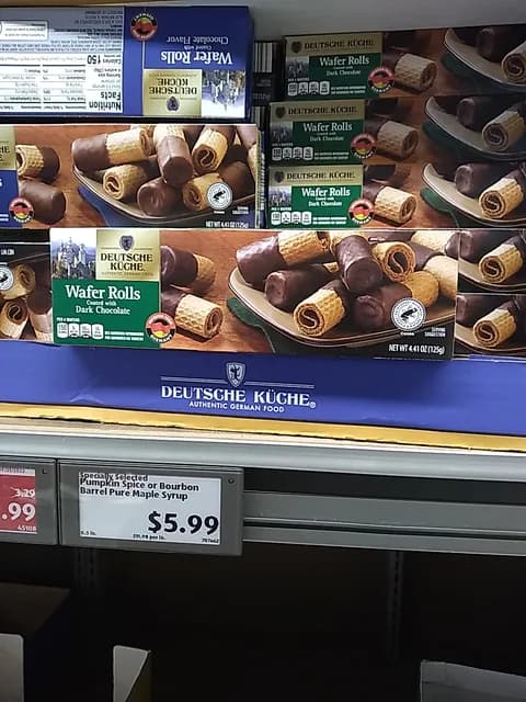 Deutsche Küche Wafer Rolls Coated With Dark Chocolate