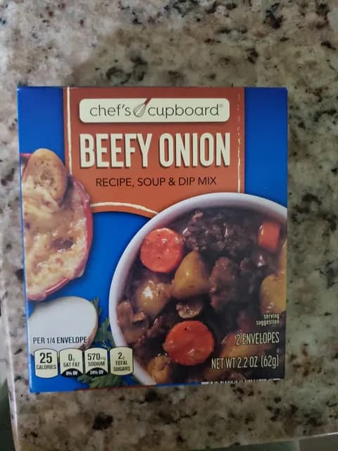 Is it Caffeine Free? Chef's Cupboard Beefy Onion Recipe, Soup & Dip Mix