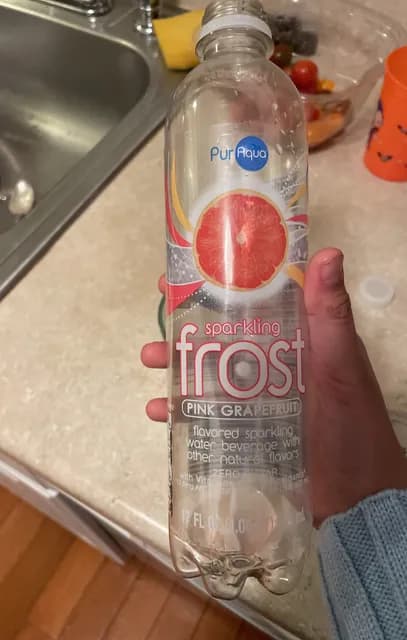 Puraqua Pink Grapefruit Sparkling Frost Flavored Sparkling Water