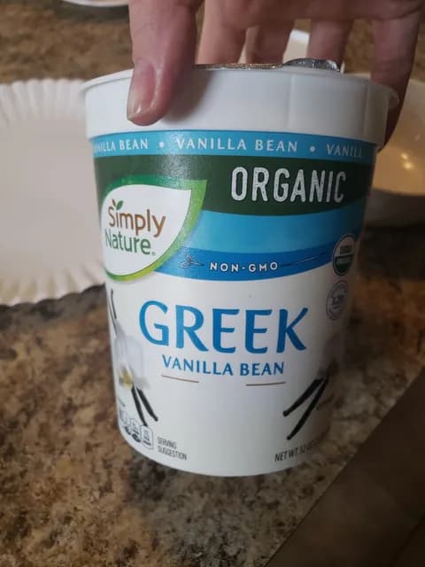 Simply Nature Organic Greek Vanilla Bean Yogurt