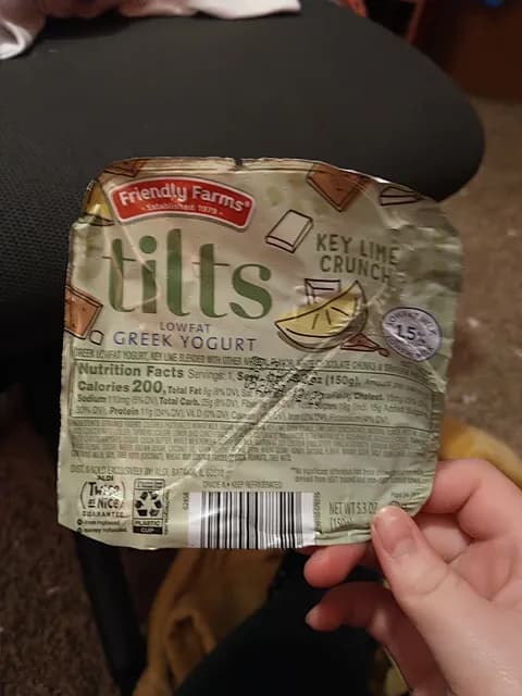 Friendly Farms Tilts Lowfat Greek Yogurt Key Lime Crunch