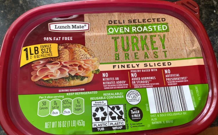 Lunch Mate 98% Fat Free Finely Sliced Oven Roasted Turkey Breast