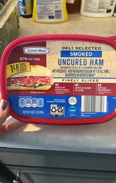 Lunch Mate Finely Sliced Deli Selected Smoked Uncured Ham