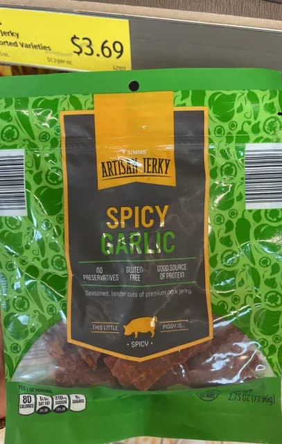 Is it Caffeine Free? Simms Artisan Jerky Spicy Garlic