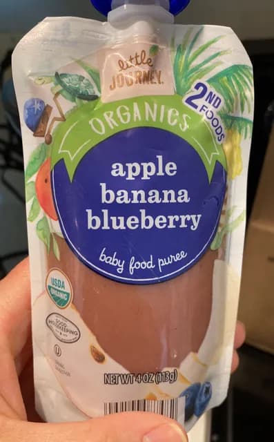 Little Journey Organics Apple Banana Blueberry Baby Food Puree