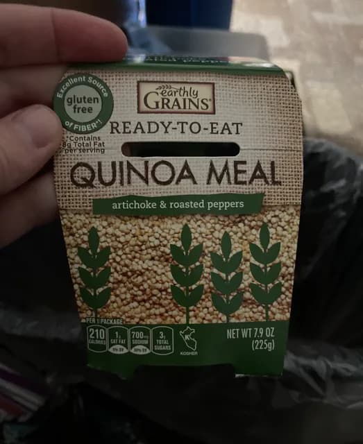 Earthly Grains Ready-to-eat Quinoa Meal, Artichoke & Roasted Peppers